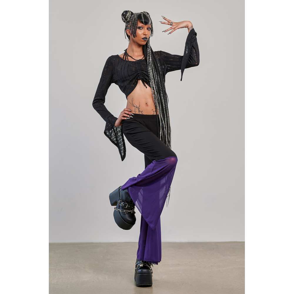 Banned - Morgana Witching Crop top - Zwart